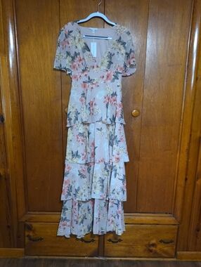 baltic born ardley maxi dress Ardley Taupe Maxi Dress  V-Neck & Pockets